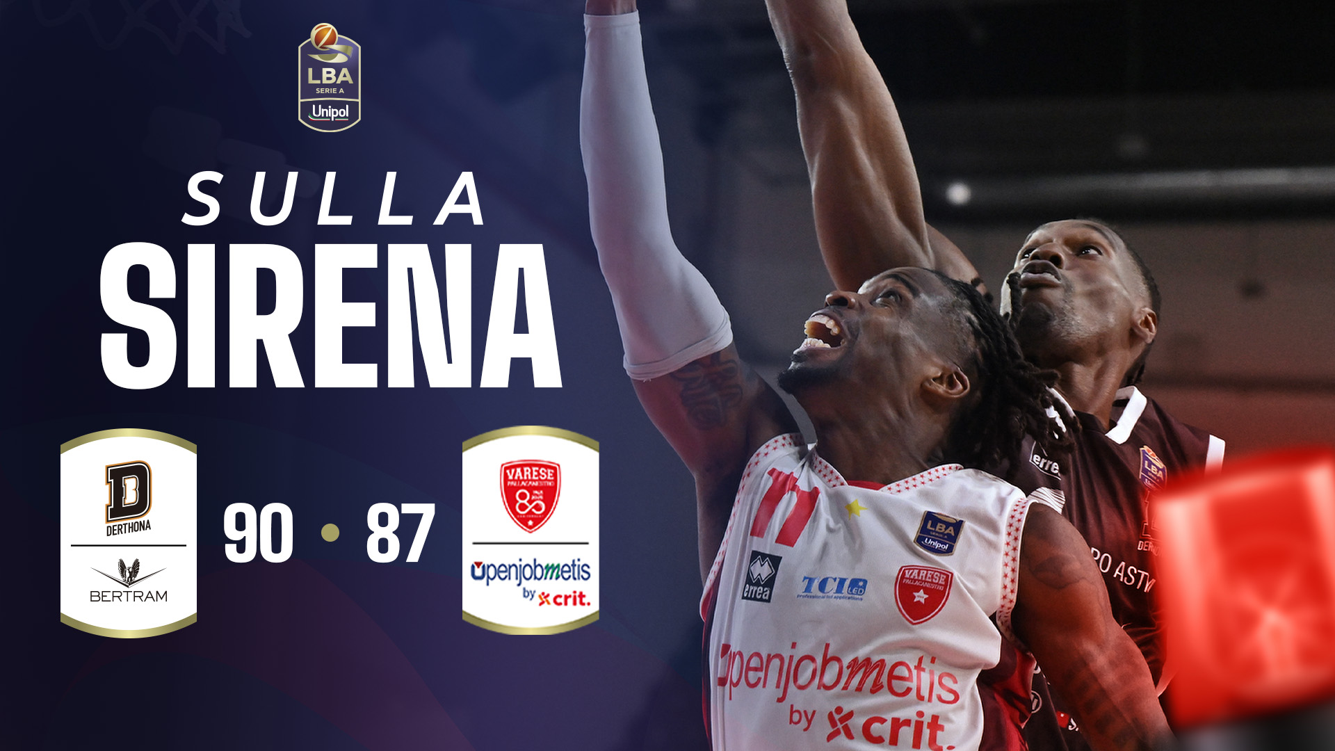 immagine - 🚨 Sulla sirena: gli ultimi due minuti di Tortona 🆚 Varese